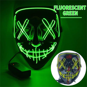 Light up Mask LED Mask, Scary Halloween Mask, Glow Neon Mask Costume Mask