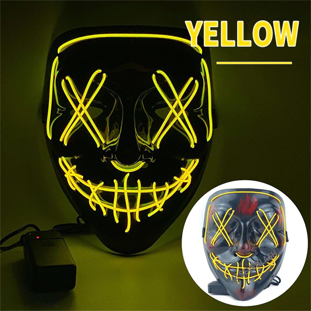Light up Mask LED Mask, Scary Halloween Mask, Glow Neon Mask Costume Mask