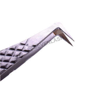 Fiber Tip 90°-deg Light Peach Coated Tweezers for Professional Eyelash Extensions