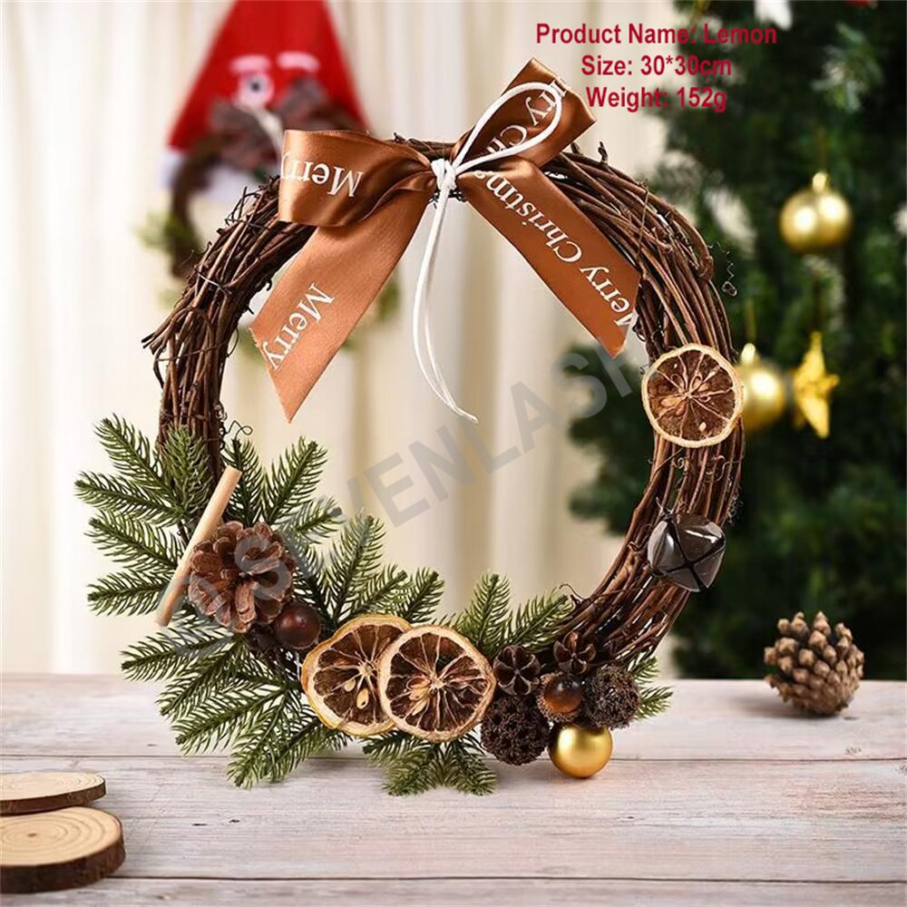 Christmas Decorations Wreath/Window Arrangement Door Hanging Rattan