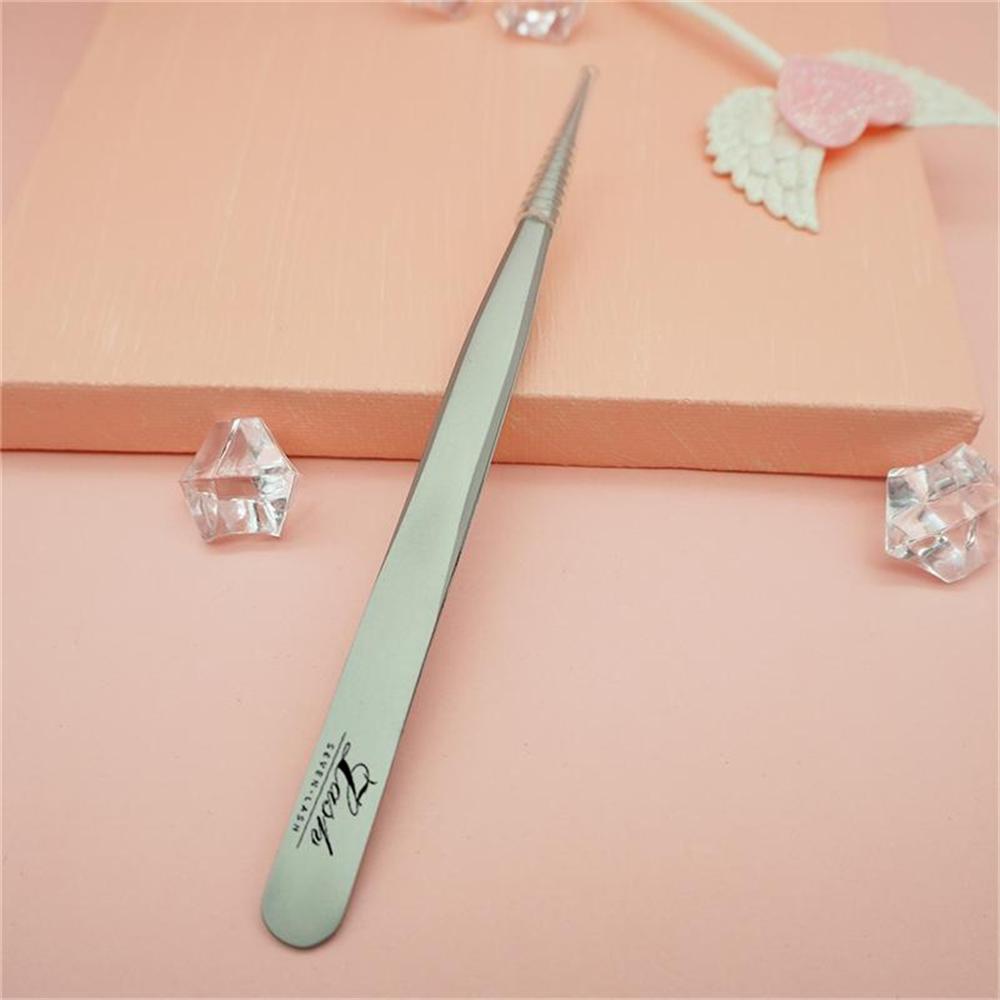 SN-01 Silver Straight  Stainless Steel Tweezers For Lash Extension