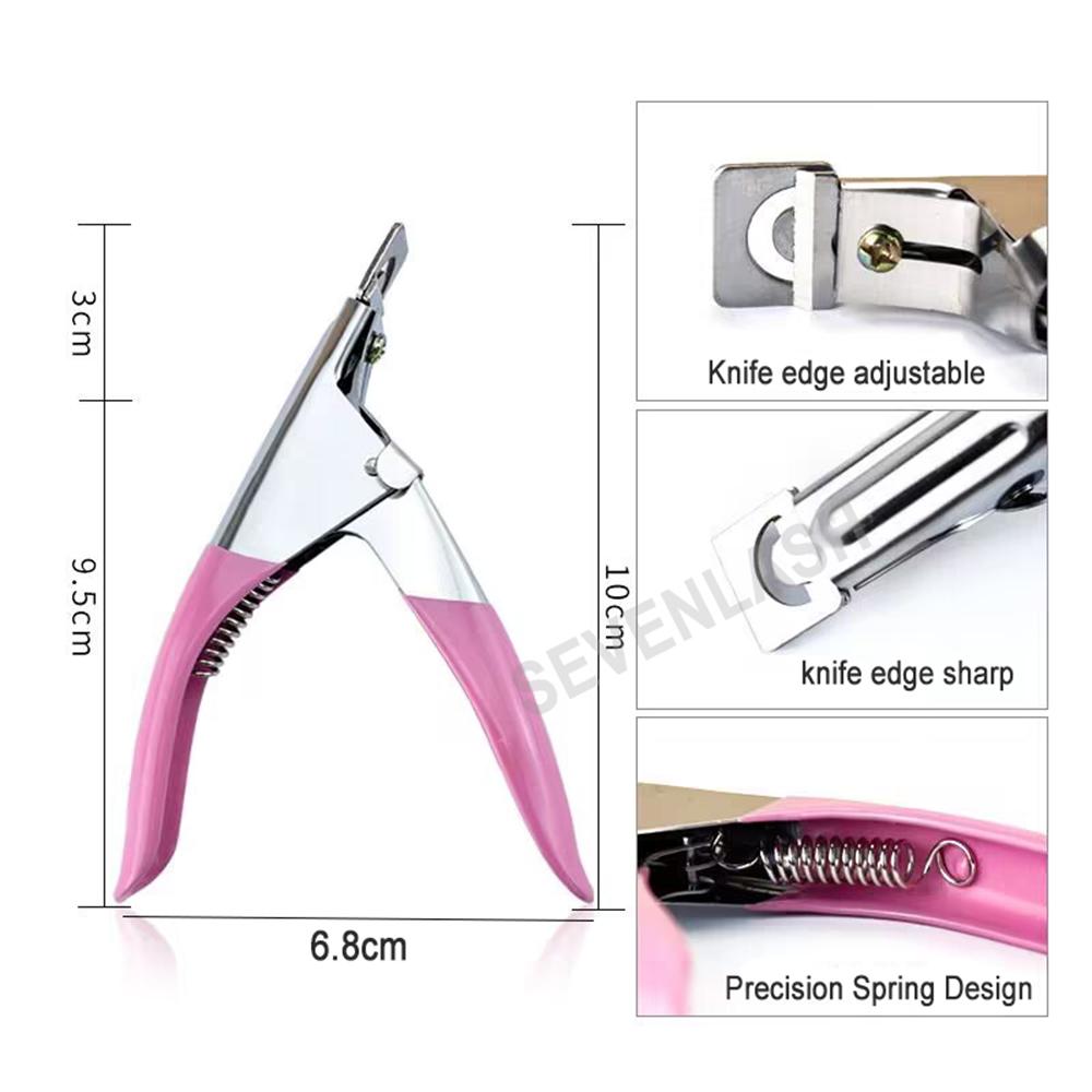 Apstour Acrylic Nail Clipper, Adjustable Stainless Steel Nail Tip Cutter, Artificial  Fake Nail Trimmer, U-Shaped