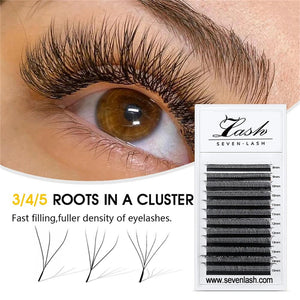 3D/4D/5D/6D W Style Pre-made Volume Fans Lashes 0.07mm