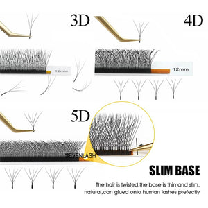 3D/4D/5D/6D W Style Pre-made Volume Fans Lashes 0.07mm