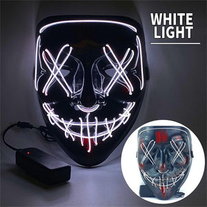 Light up Mask LED Mask, Scary Halloween Mask, Glow Neon Mask Costume Mask