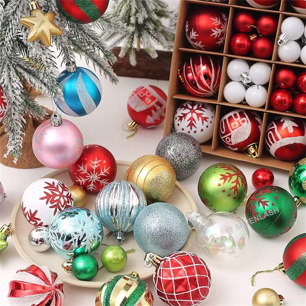 Christmas Painted Balls Gift Box Decoration For Christmas Tree