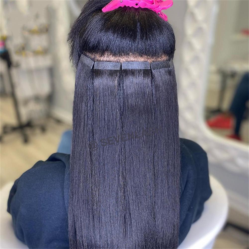 Tape In Hair Extensions 10A Grade Straight Body Wave