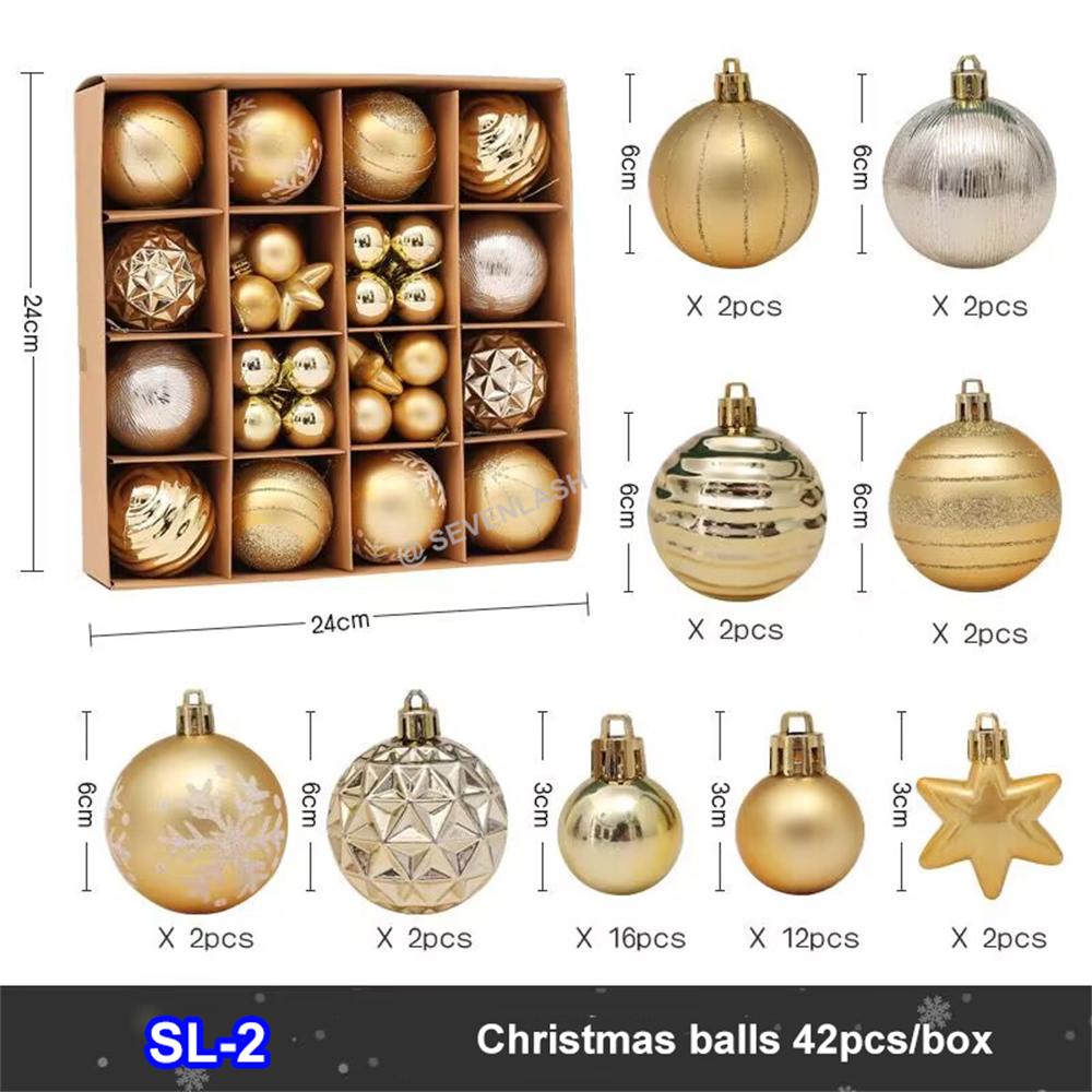 Christmas Painted Balls Gift Box Decoration For Christmas Tree