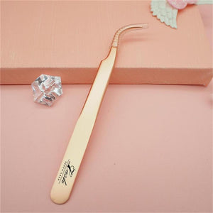 SR-03 Rose Gold Tweezers For EyeLash Extensions