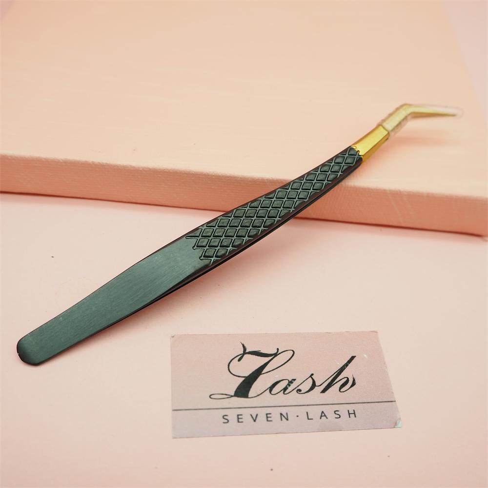 SH-05 Black Gold Tweezers For EyeLash Extensions