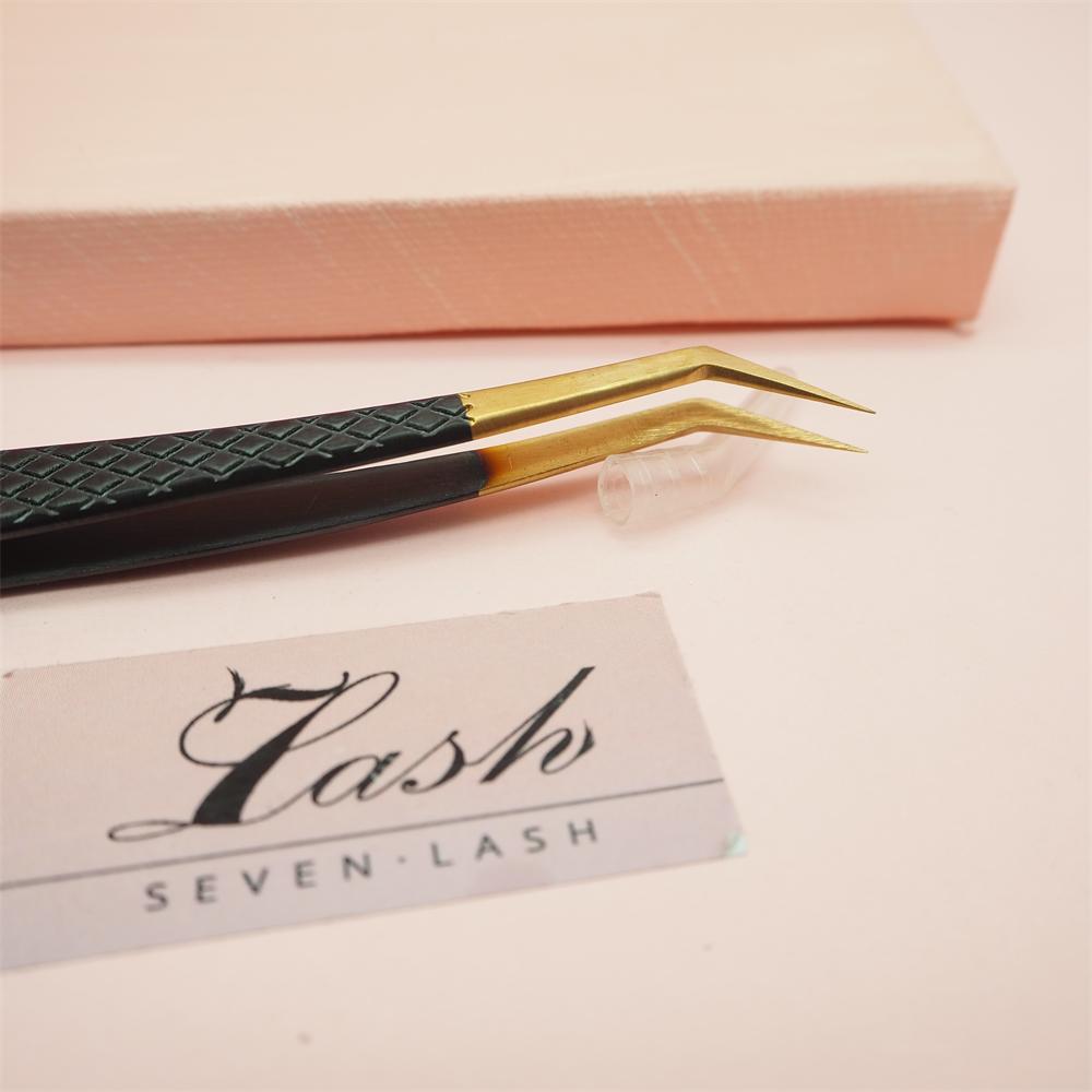 SH-05 Black Gold Tweezers For EyeLash Extensions