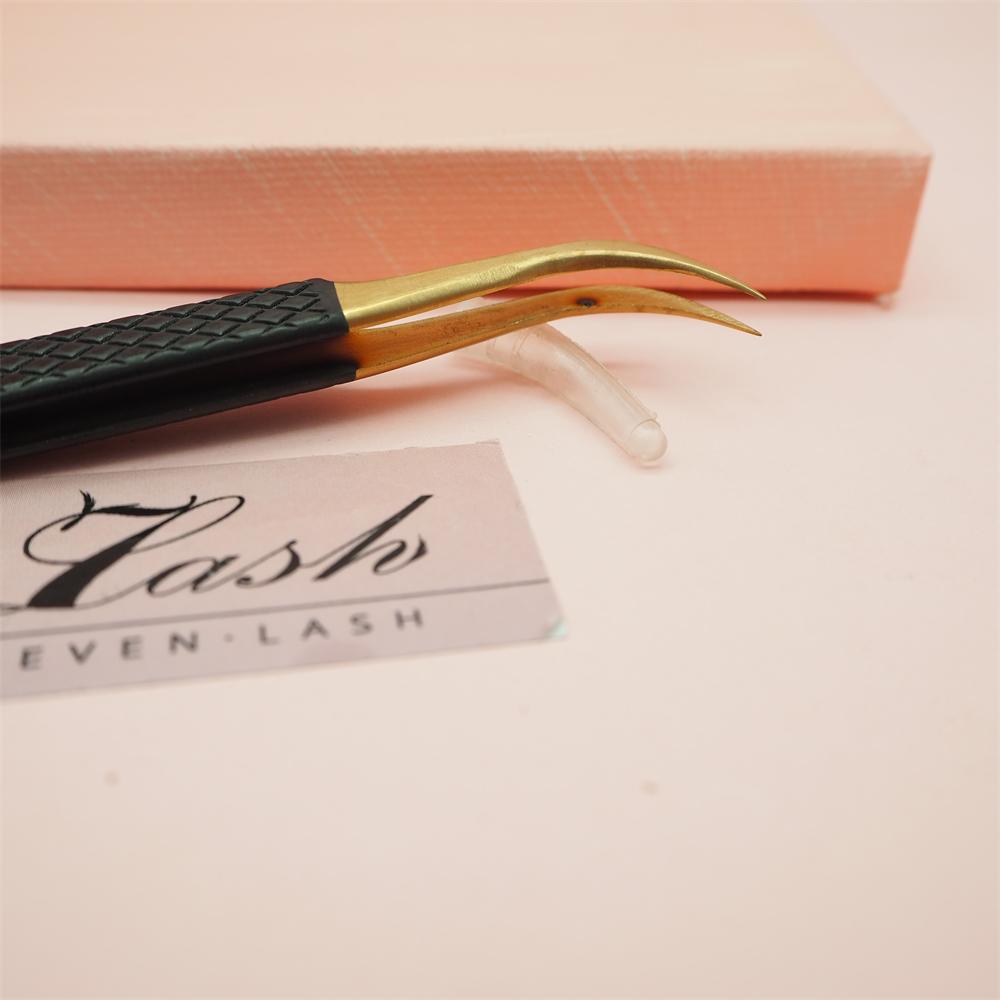 SH-03 Black Gold Tweezers For EyeLash Extensions