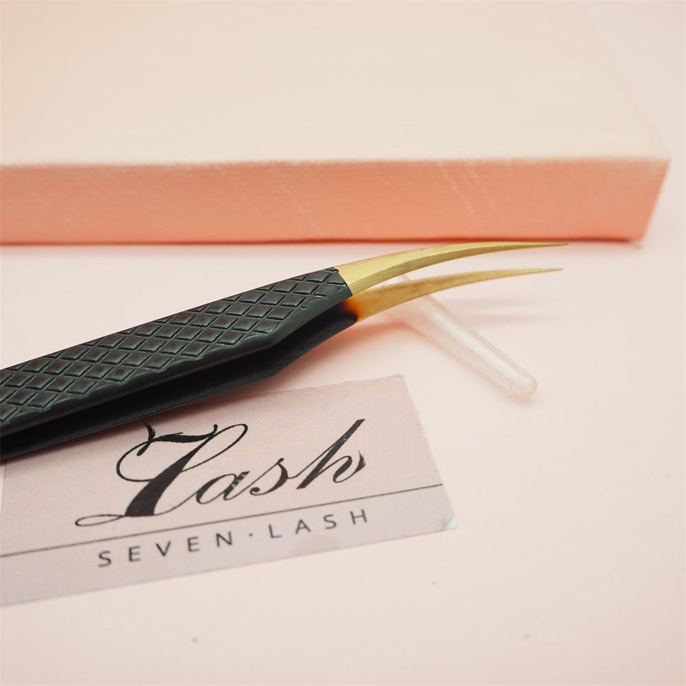 SH-04 Black Gold Tweezers For EyeLash Extensions
