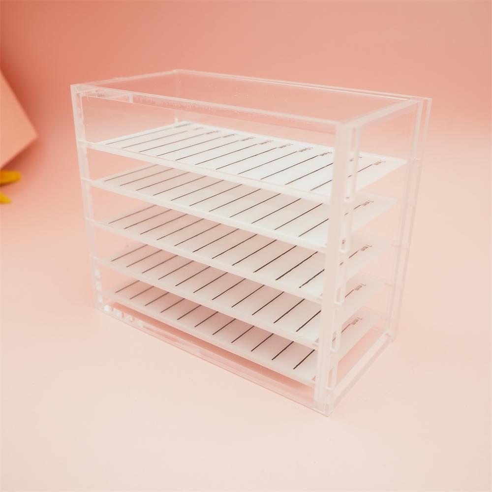 Lash Extension Storage Box 5 Layers Acrylic Pallet Lash Display Holder