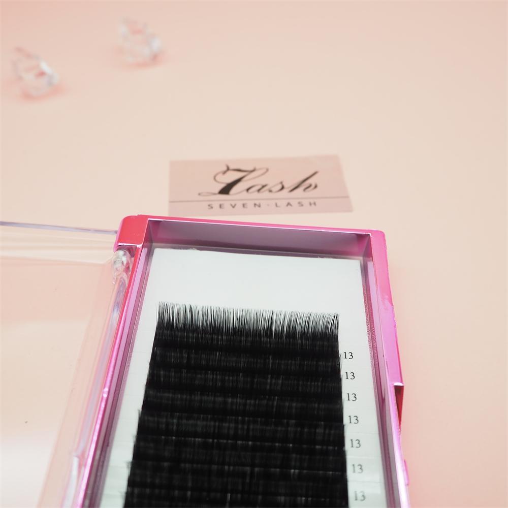 (Without Logo) 0.03-0.15mm Premium Lash Extension with Pink Box  16Rows