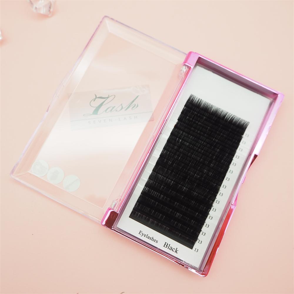 (Without Logo) 0.03-0.15mm Premium Lash Extension with Pink Box  16Rows