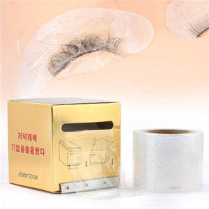 Professional cling wrap for eyelash removals