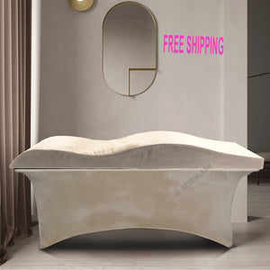 Close-up of soft velvet fabric texture – memory foam lash mattress