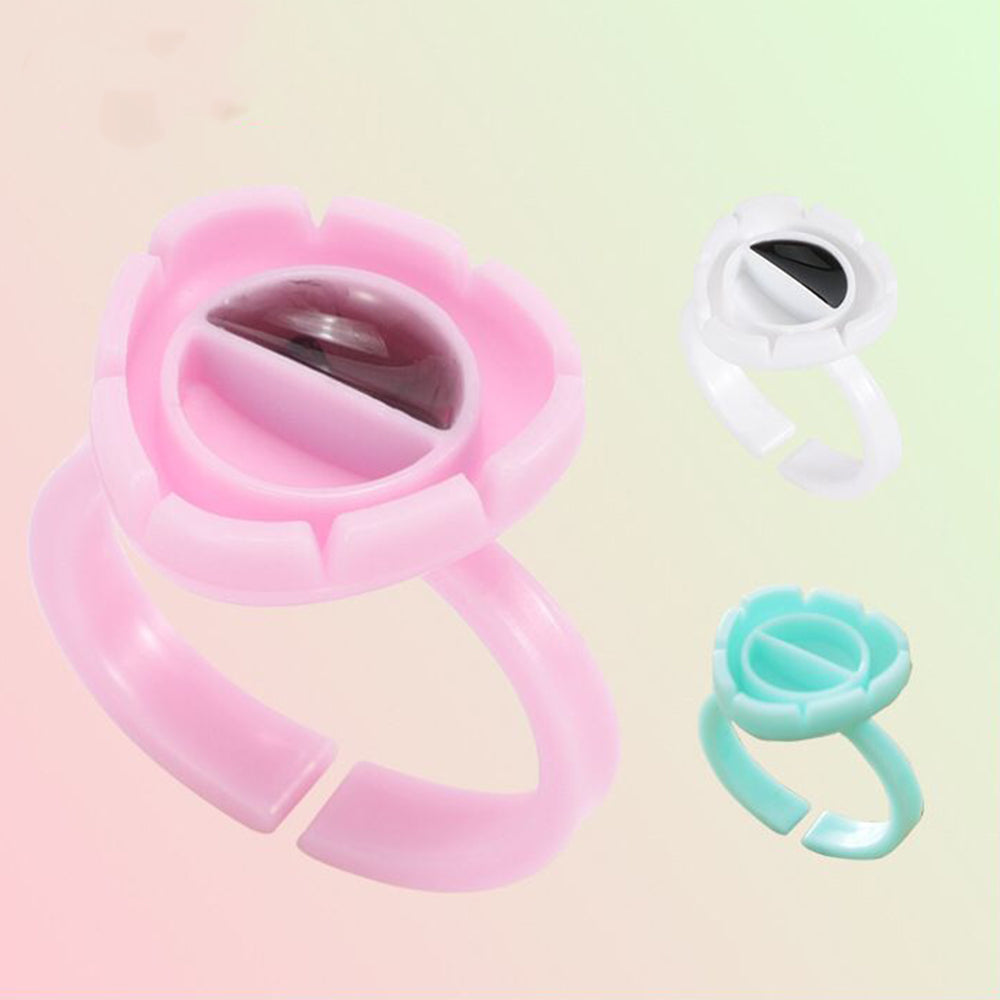 Double heart-shaped lash glue cup for volume lash fans