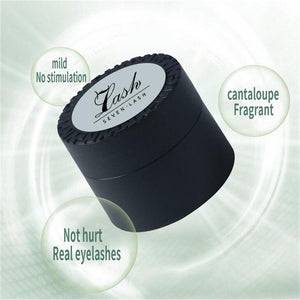 Salon kit arrangement — remover tube alongside tweezers and eyelash tools.